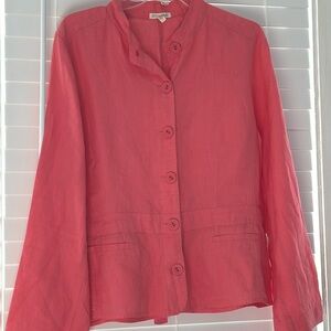 Eileen Fisher Irish Linen Jacket, Coral, NWOT